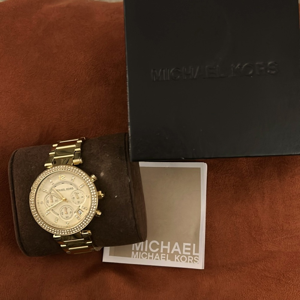 Women’s Gold Michael Kors watch